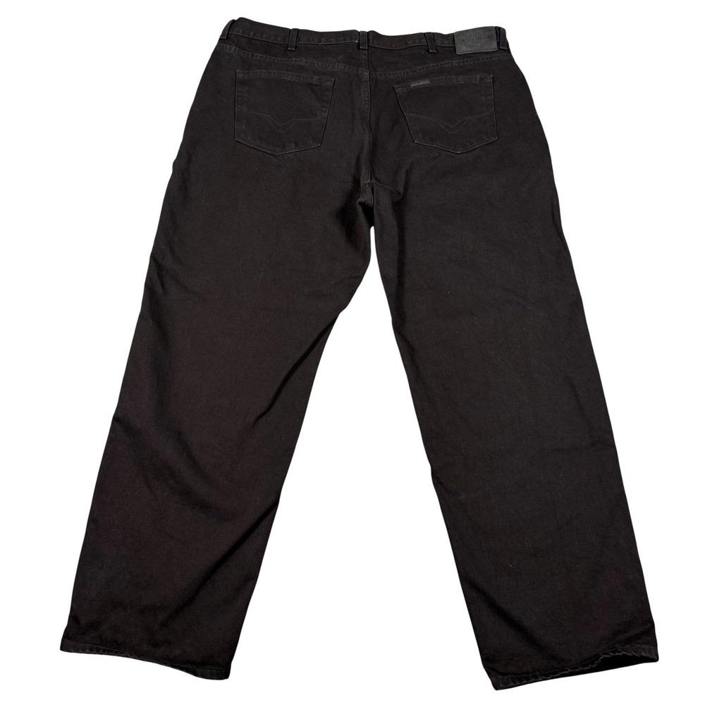 Harley Davidson Mens Relaxed Leg Black Denim Jeans 44x32 Biker Bikercore